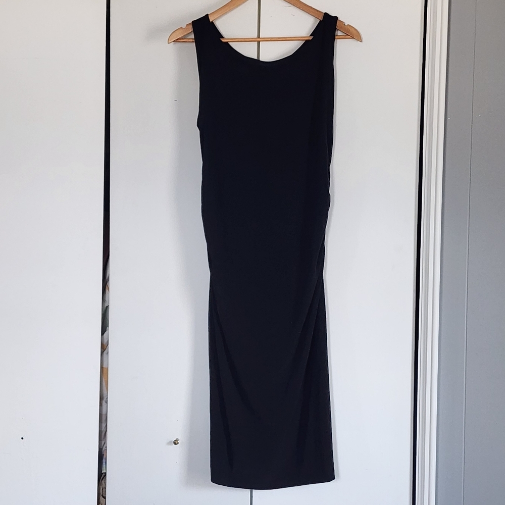Norma Kamali Black Midi Dress